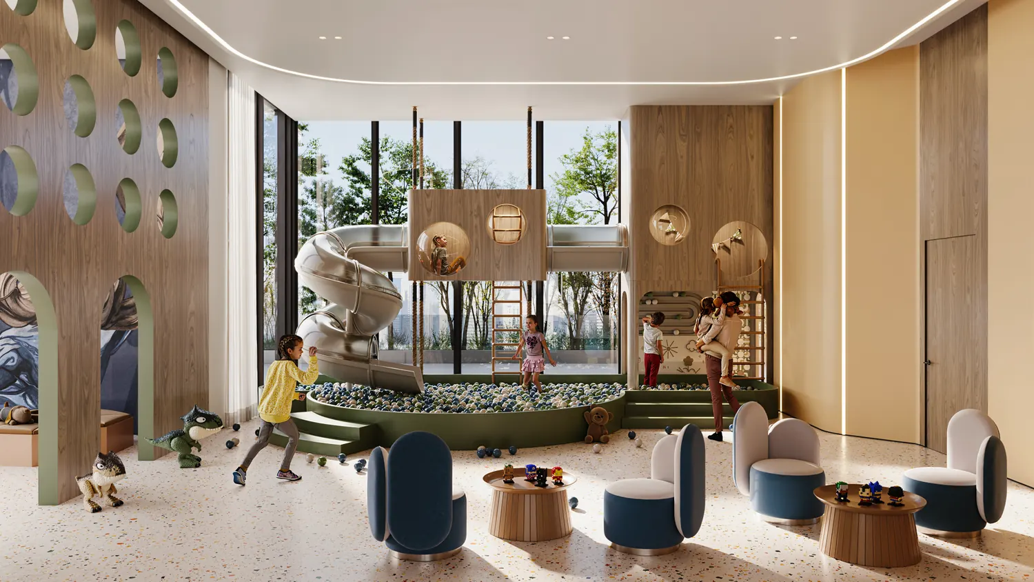 Kids club on level 1, developer render