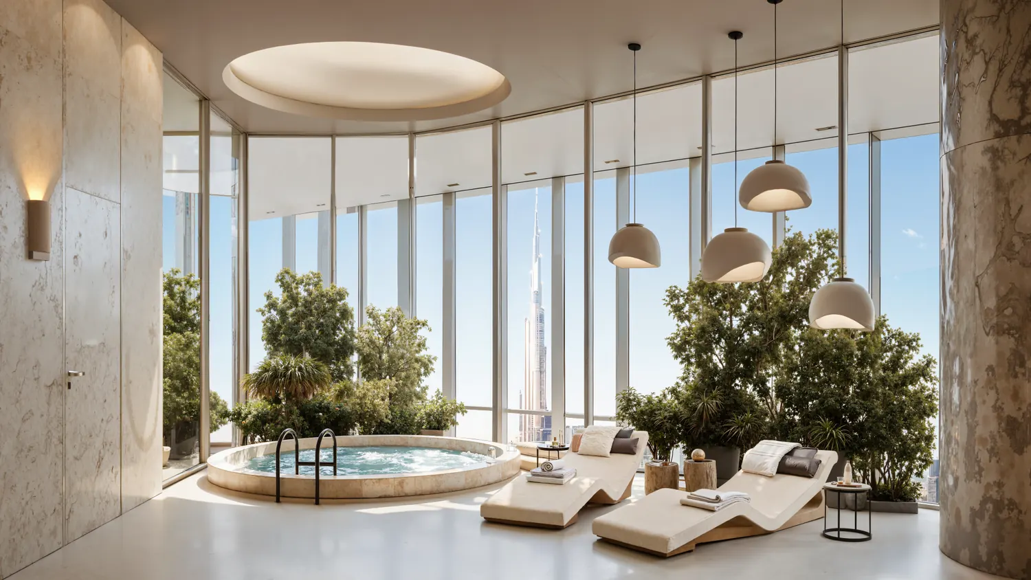 Jacuzzi in the House of Wellness, developer render